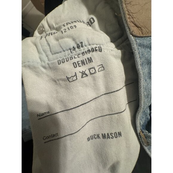 Buck Mason Ford Standard 14 Oz Double Dipped 12102 Denim Button Fly Mens 32x34 - Picture 9 of 12